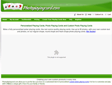 Tablet Screenshot of photoplayingcard.com